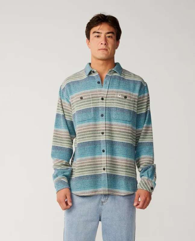 Classic Surf Baja Flannel Shirt - Dusty Jade