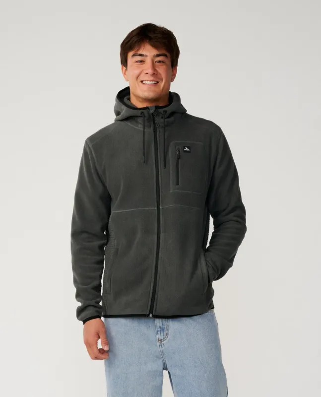 Departed Polar Fleece Zip Through Jacket - Charcoal Grey