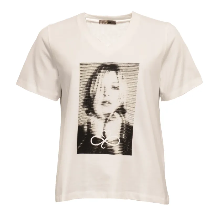 Face V Tee - White/Black