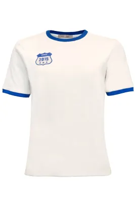 Love Tee in White/Blue