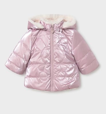 Newborn Girls Mauve Reversible Coat | 2401