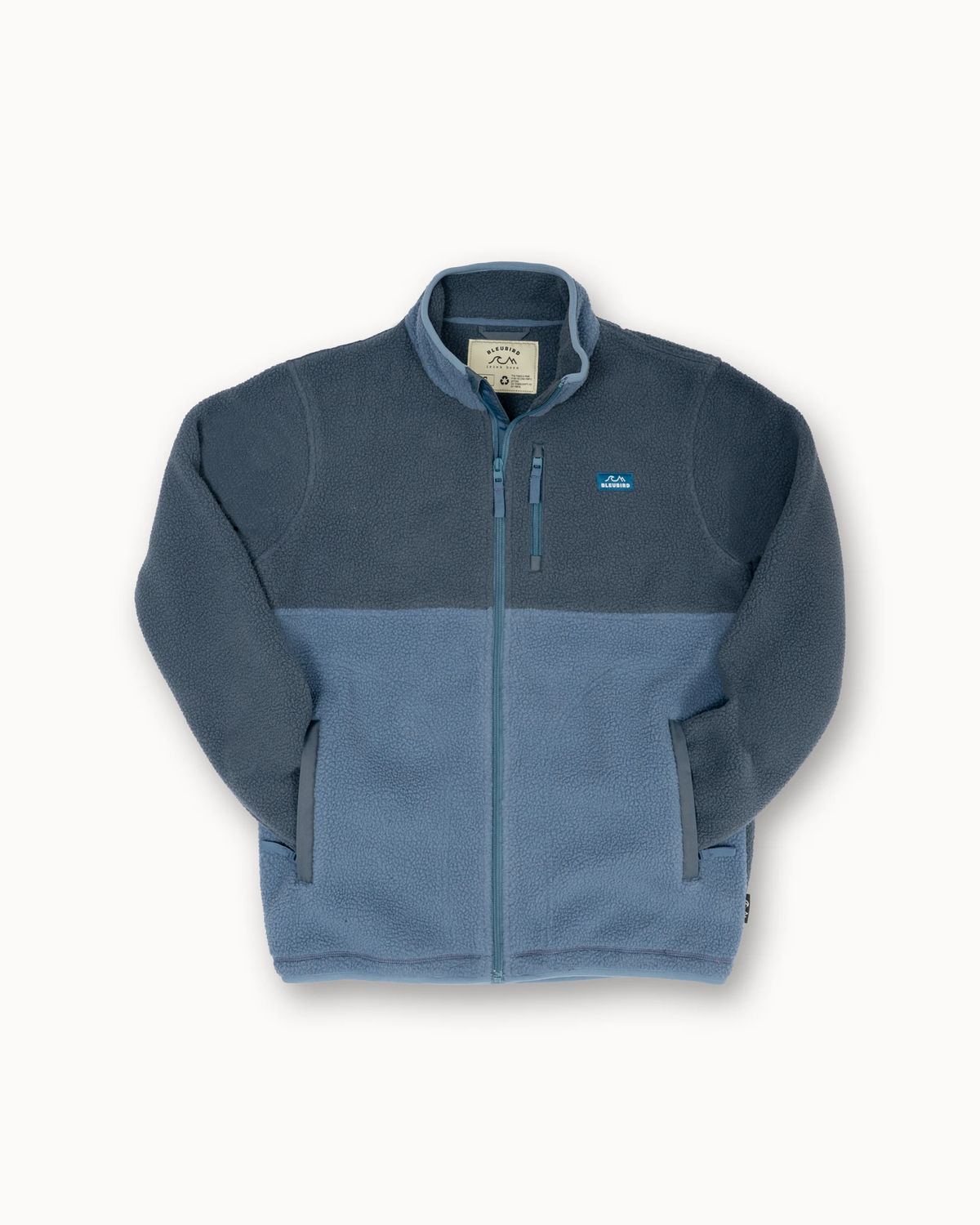 Polar Fleece Deux Full Zip - Denim, Size: XS