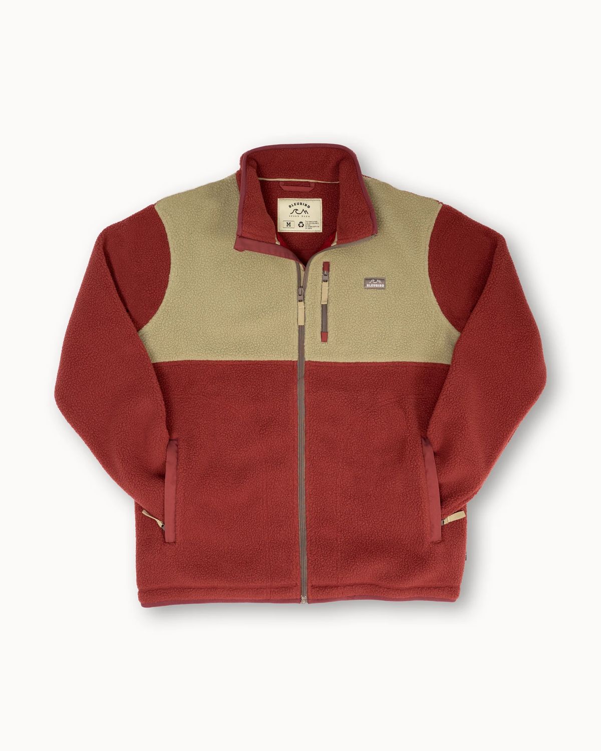Polar Fleece Deux Full Zip - Brick, Size: XS