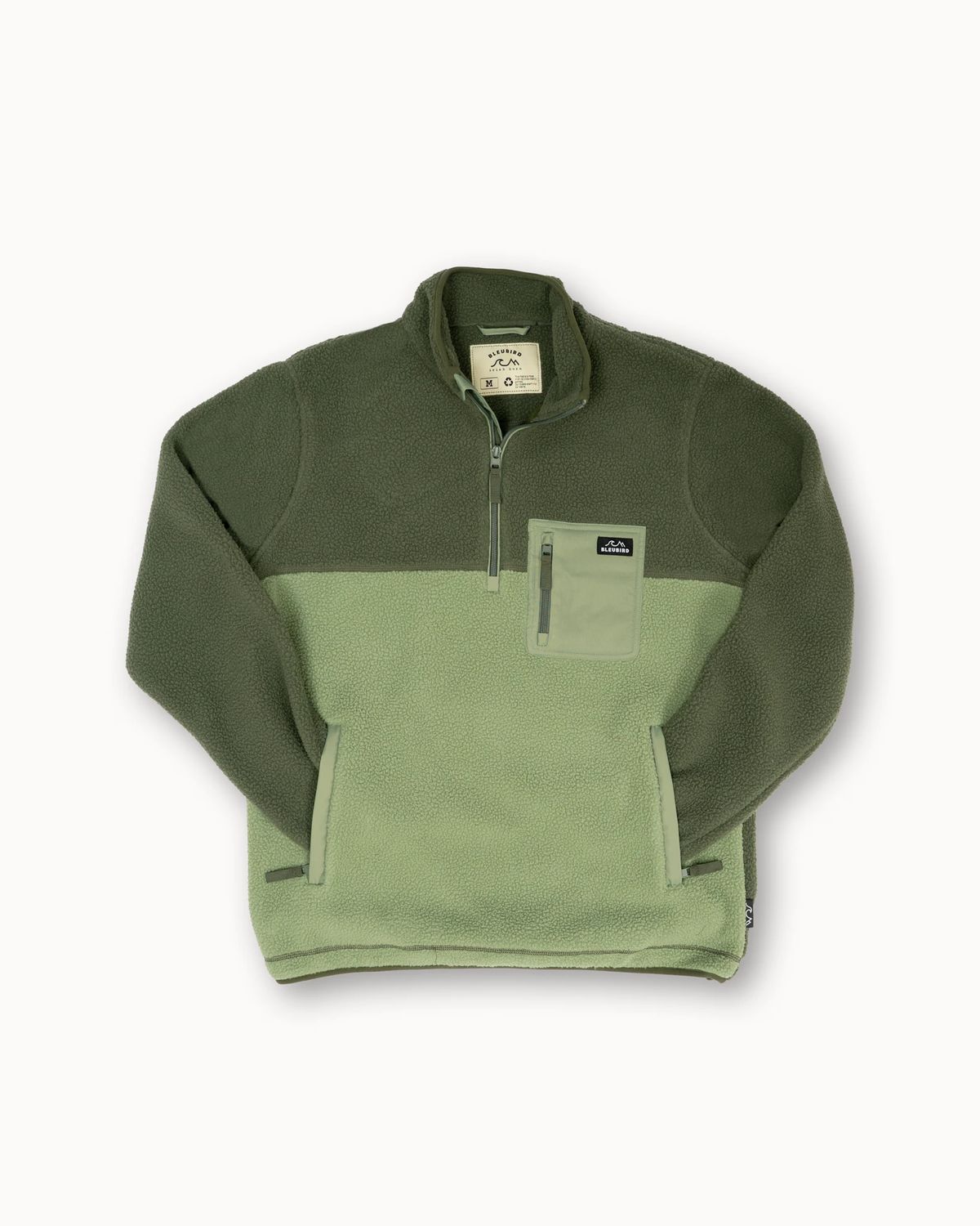 Polar Fleece Half Zip - Sage, Size: XS
