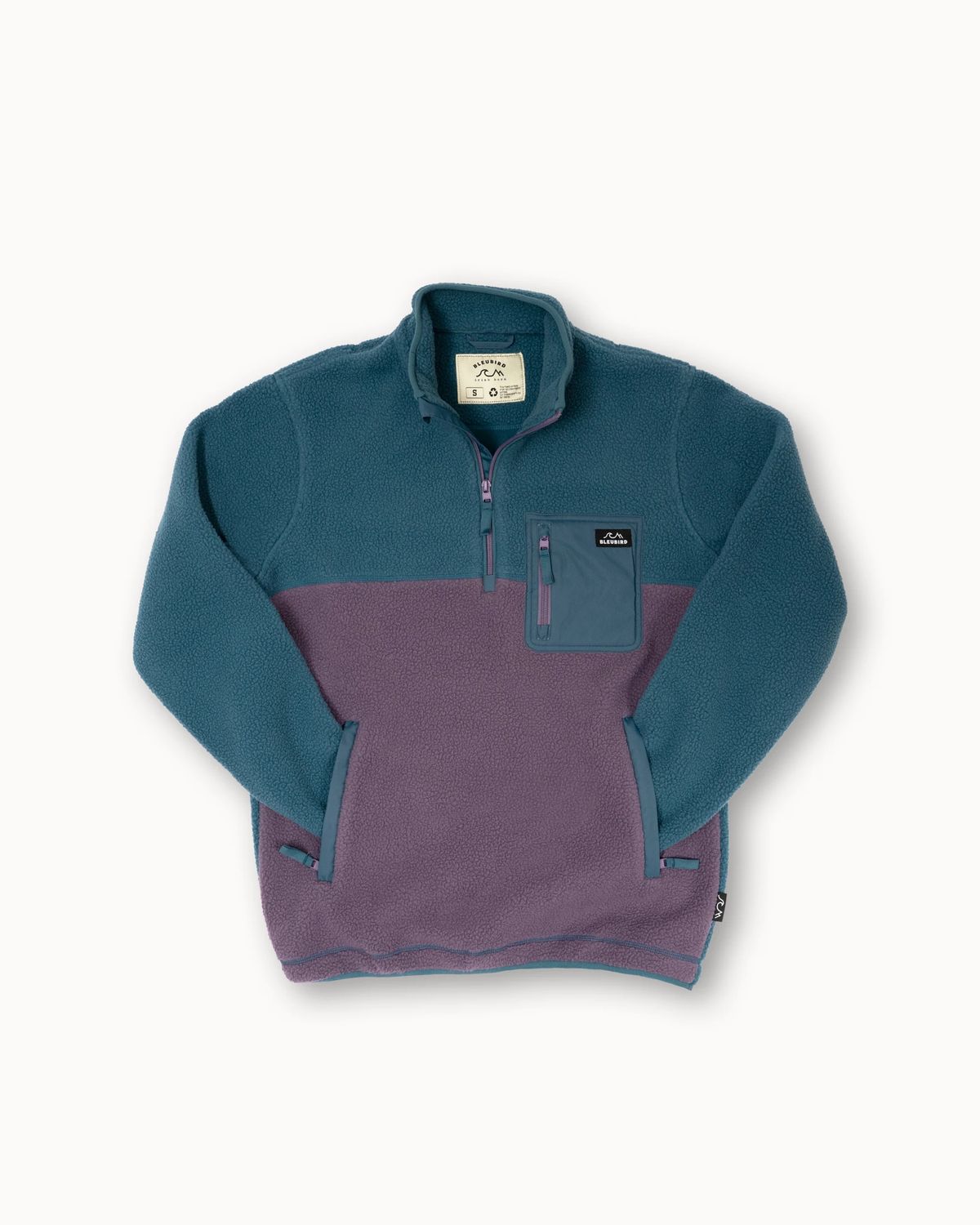 Polar Fleece Half Zip - Retro, Size: XS