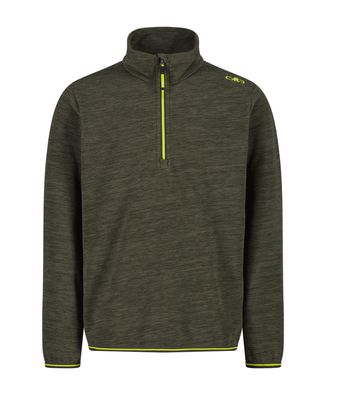 Boys Melange Mid-layer HZ Turtle Neck 34G4894 | Olive-Jungle