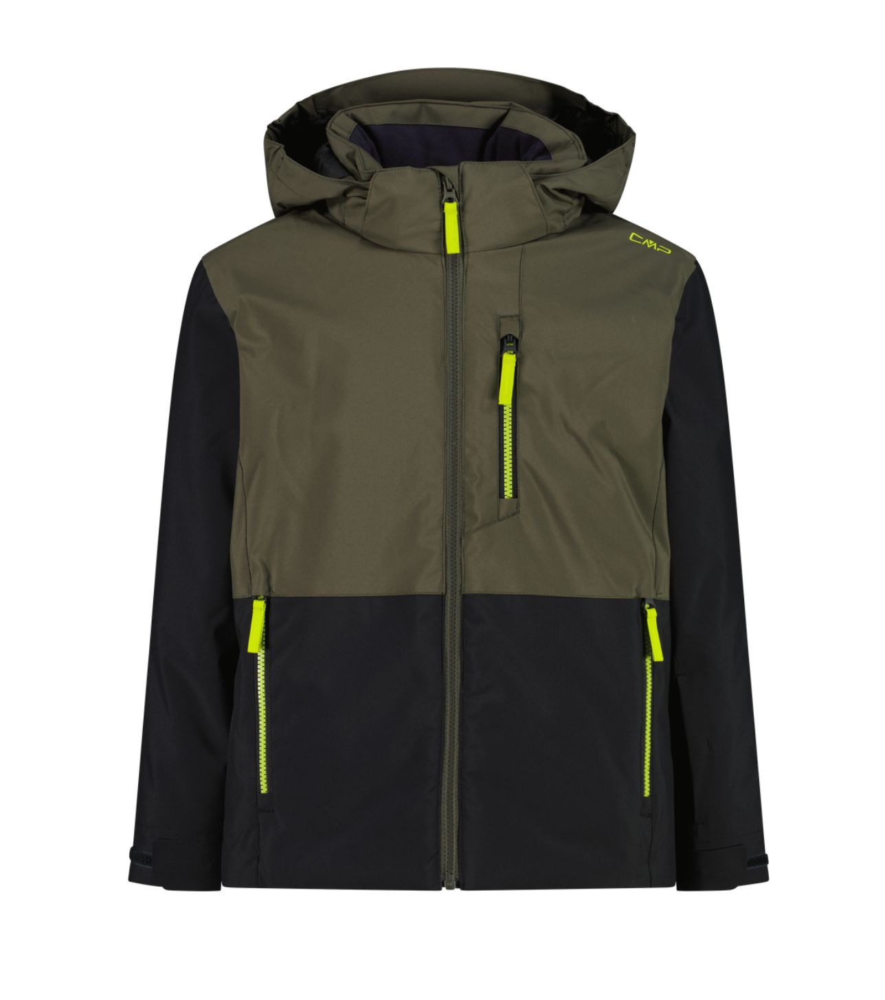 Boys Hooded Ski Jacket 36W0754 | Olive, Size: 152