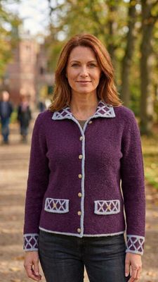 Buttoned Jacket with Contrast Trim DM196 | Crayola