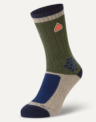 Gresham Green Recycled Wool and Cashmere Mid Length Colour Block Sock