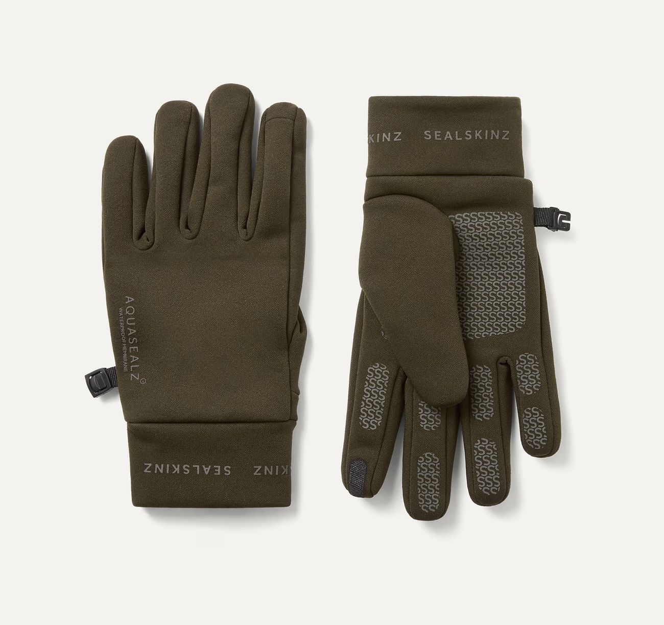 Acle Men's Olive Water Repellent Nanosealz™ Fleece Glove, Size: S