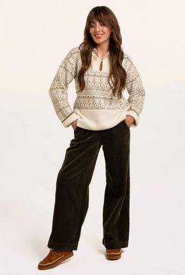 Ingrid Knitted Jacquard 1/4 Zip Jumper