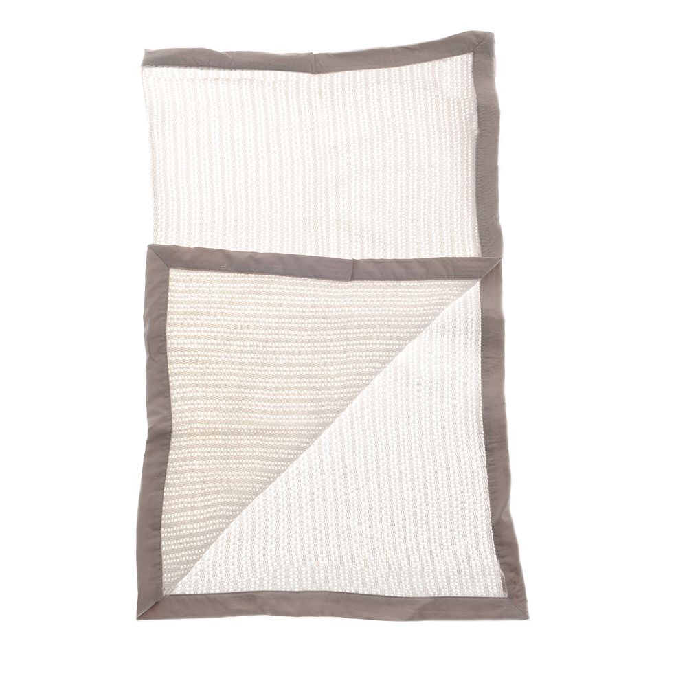Cellular Blanket with Grey Trim, Style: BLAN9446