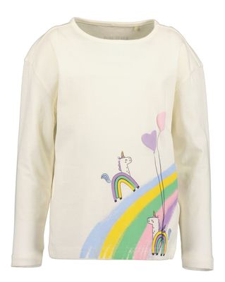 Girl's Offwhite Rainbow Unicorn Long Sleeve Top 750805