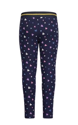 Girl's Navy Leggings with Hearts 775186