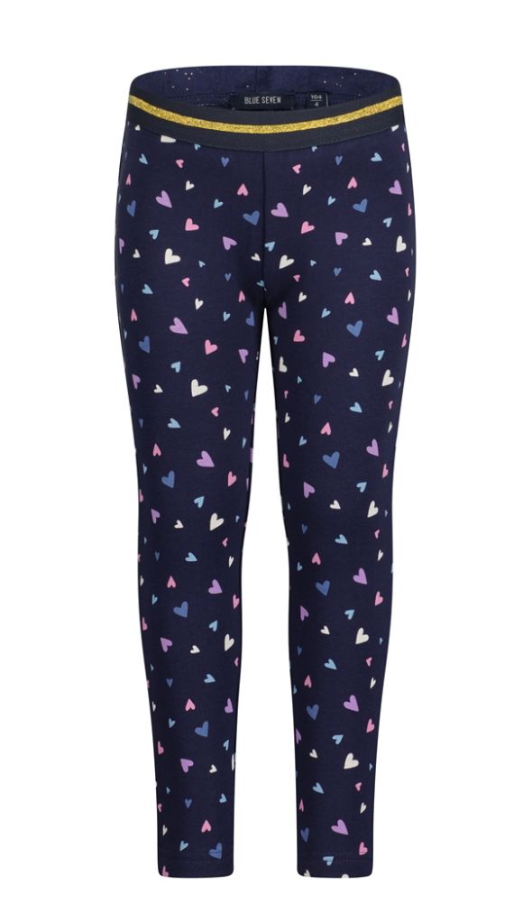 Girl's Navy Leggings with Hearts 775186, Size: 3Y