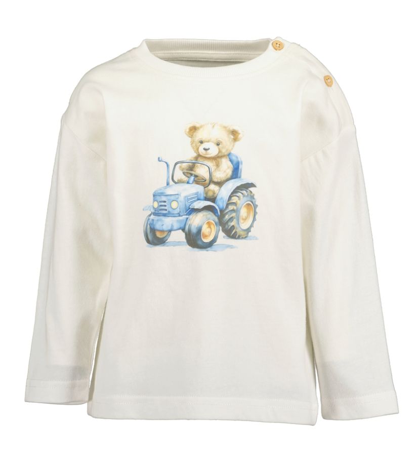 Boy's Offwhite Tractor Long Sleeve Top 977678, Size: 6-9M