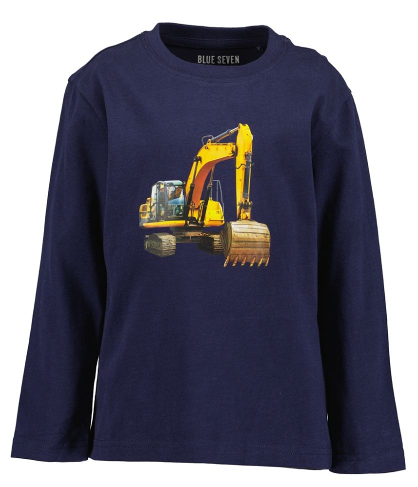 Boy's Navy Trucks Long Sleeve Top 850807, Size: 3Y