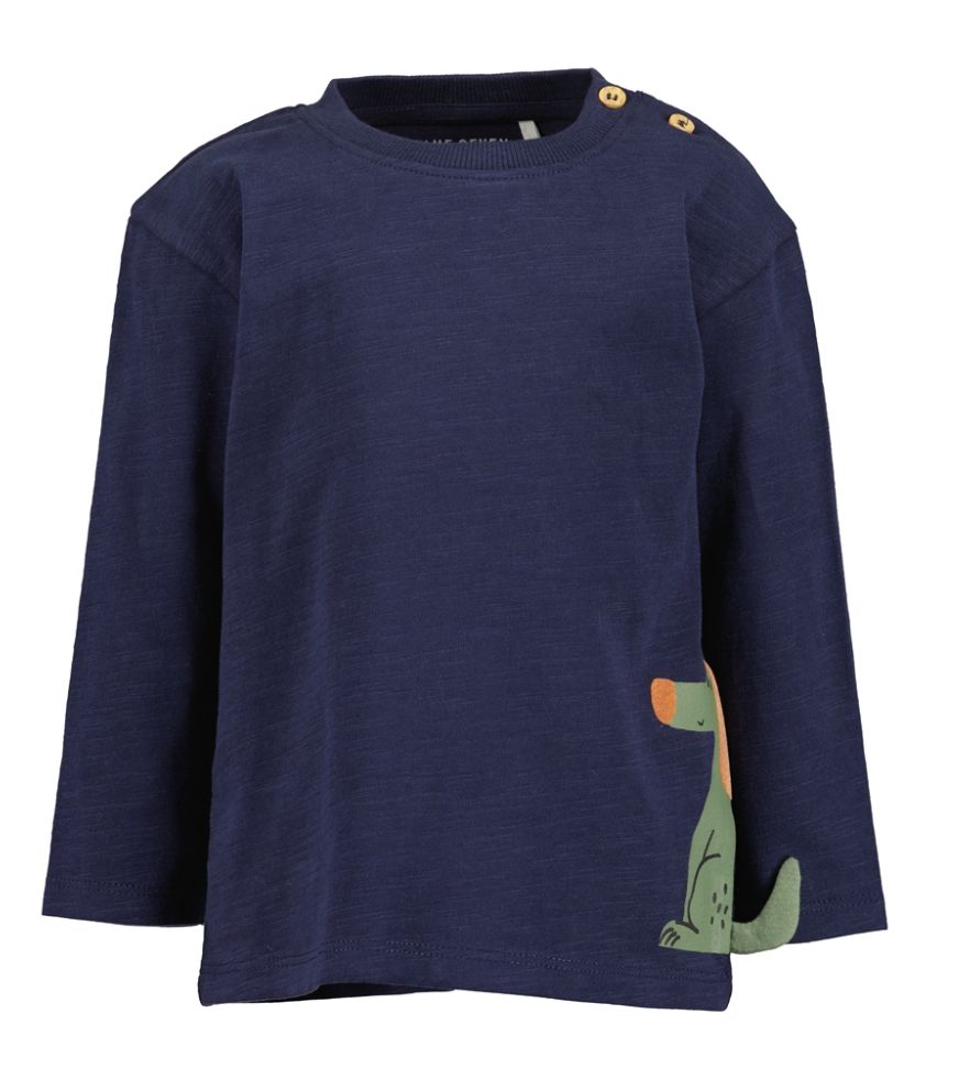 Boy's Navy Dogs Long Sleeve Top 977672, Size: 6-9M