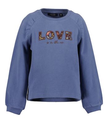 Girl's Denim Blue "LOVE is in the air" Sweatshirt 764741