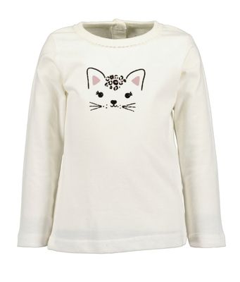 Girl's Offwhite Kitty Long Sleeve Top 950649