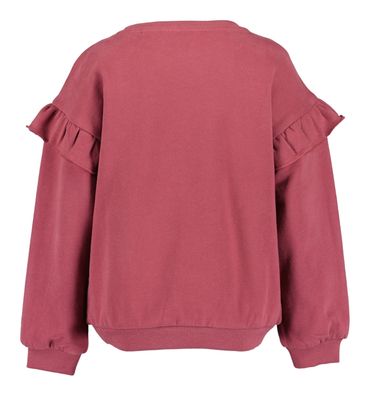 Girl's Wine Floral Embroidered Sweatshirt 764733