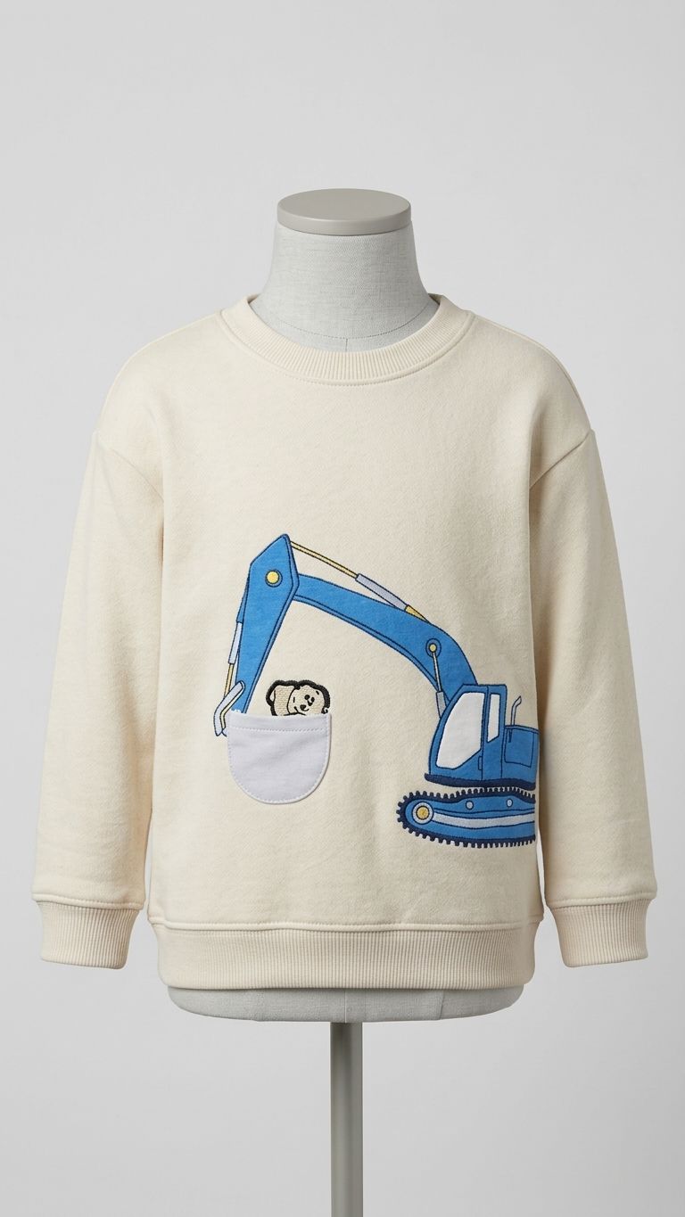 Boy's Pebble Vehicles Sweatshirt 864795, Size: 3Y