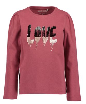 Girl's Wine "LOVE" Sequins Long Sleeve Top 750818