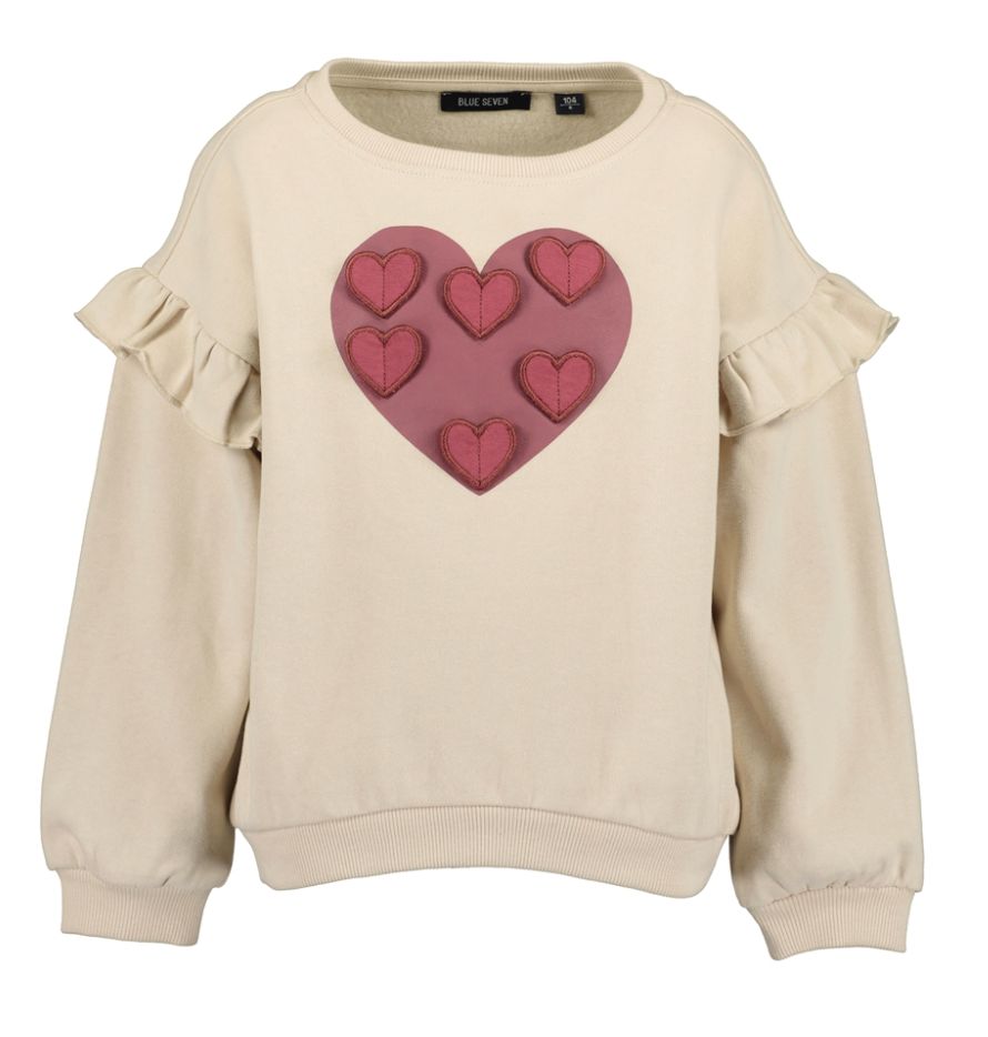 Girl's Pebble Hearts Sweatshirt 764733, Size: 3Y