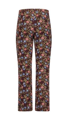 Girls Burgundy Floral Leggings 775193
