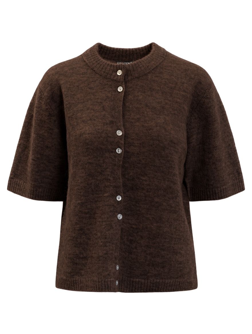Brandtex Cardigan | Chocolate Melange | 60007, Size: S