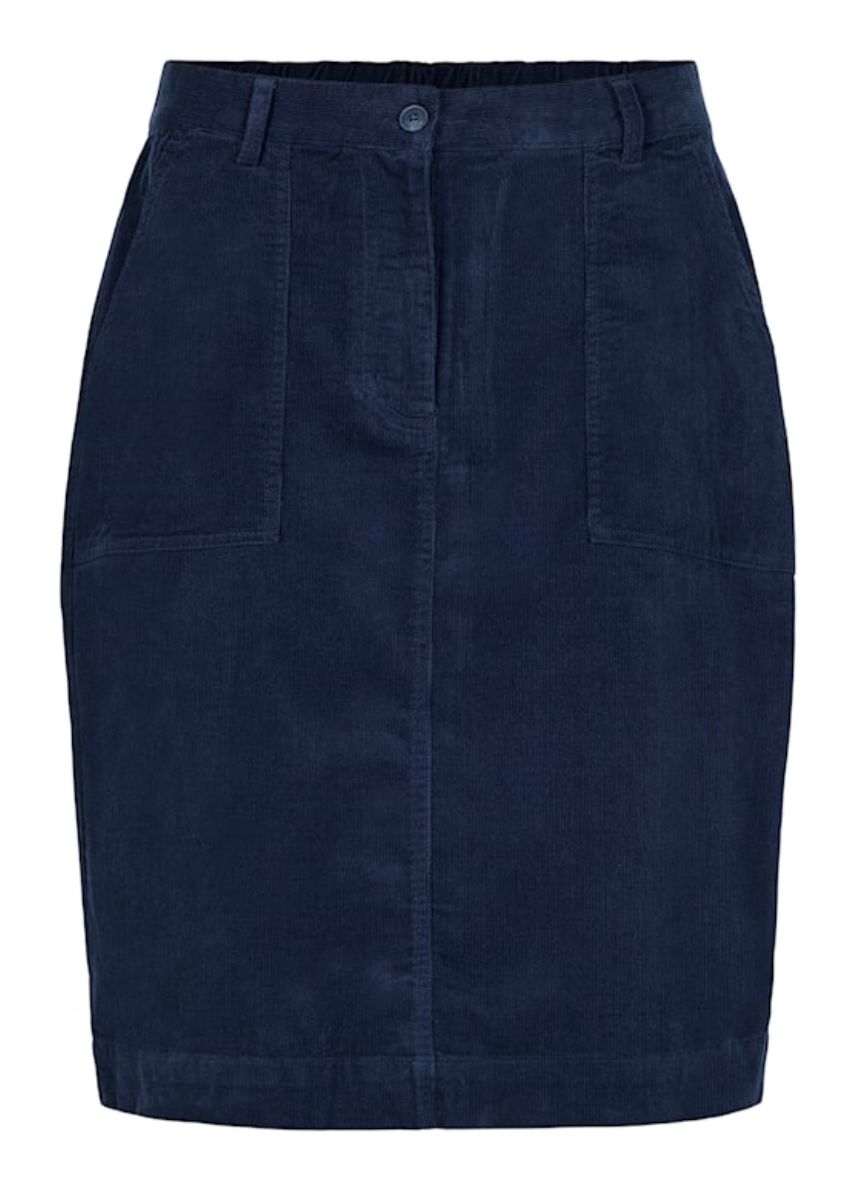 Signature Cord Skirt | Navy | 50002, Size: S