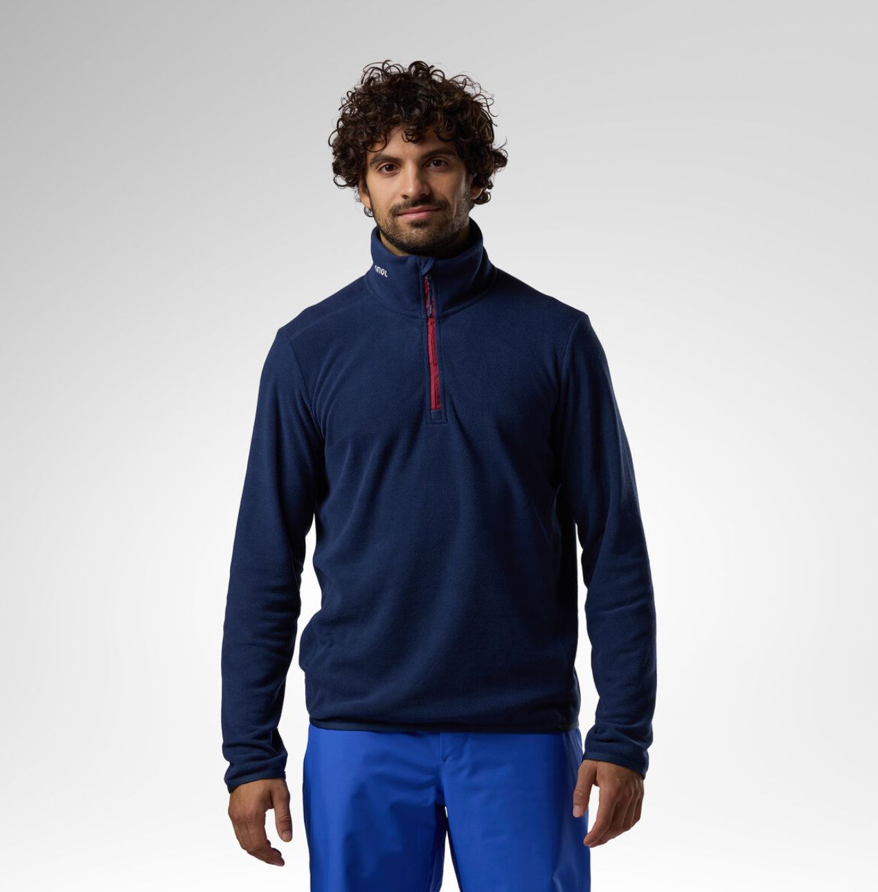 Men's Quarter Zip Polar Fleece | Dark Navy, Size: M, Style: RLPML02715