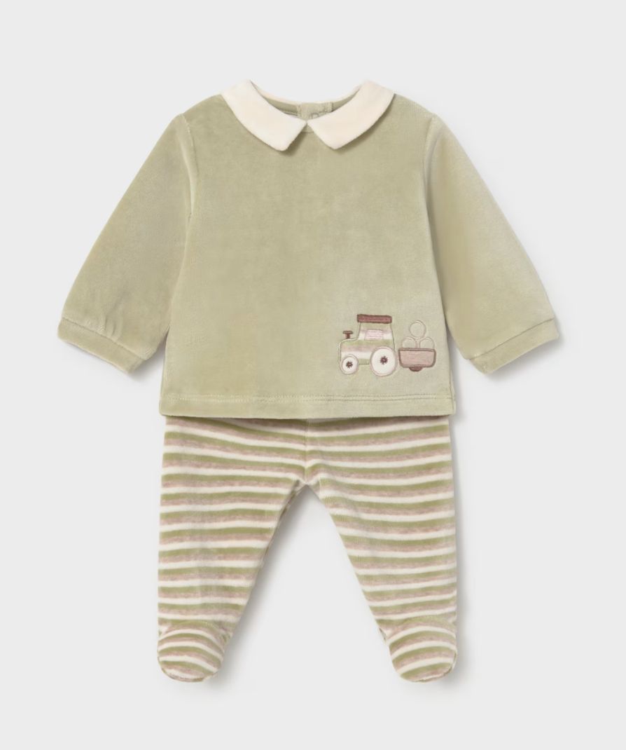 Newborn Boys Bayleaf Tractor 2 Piece Set | 2518, Size: 4-6M