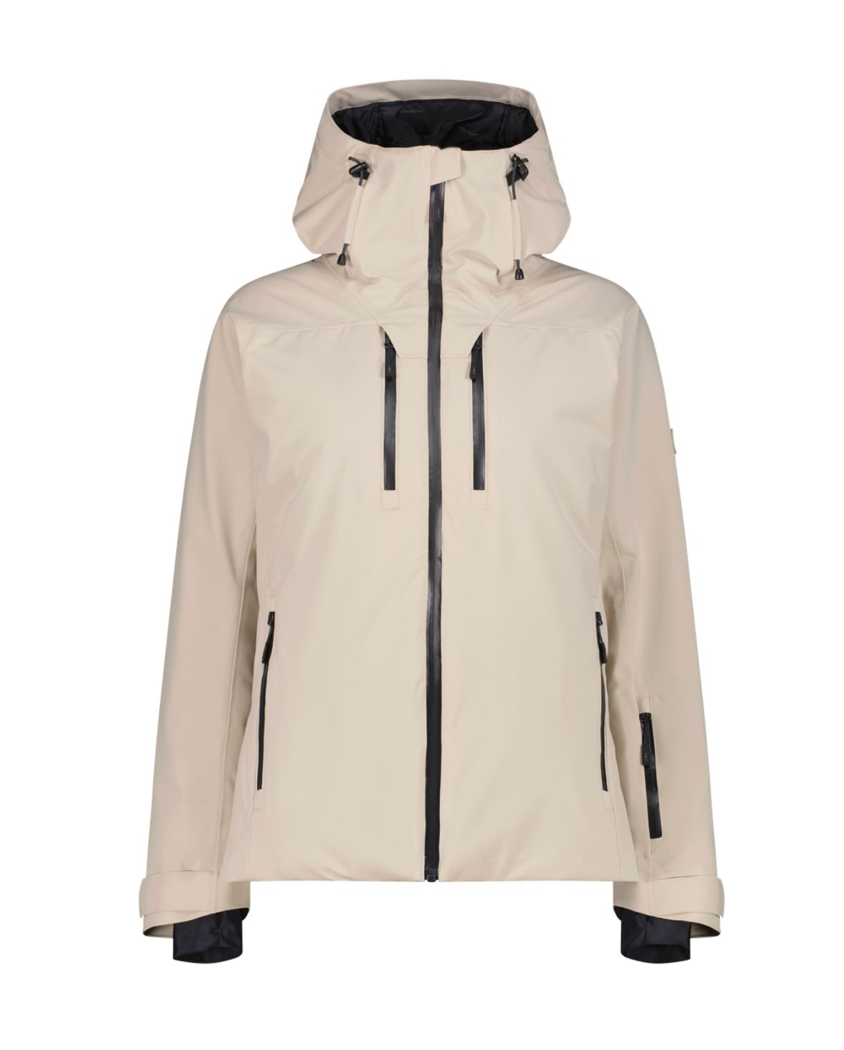 Women's Stretch Hooded Ski Jacket |  Kaki 36W0676, Size: 2XS