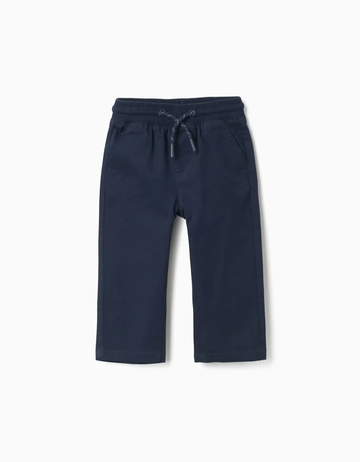 Baby Boys Navy Twill Drawstring Trousers, Size: 9/12M, Style: 31081935006