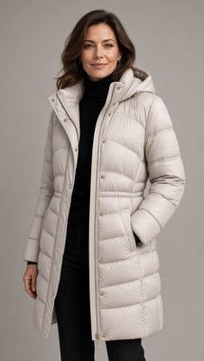 Betty Barclay Quilted Down Jacket - Light Grey
