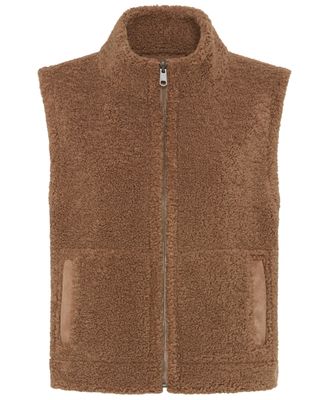 Mountain Resort Hazelnut Teddy Fleece Reversible Gilet | 15001703