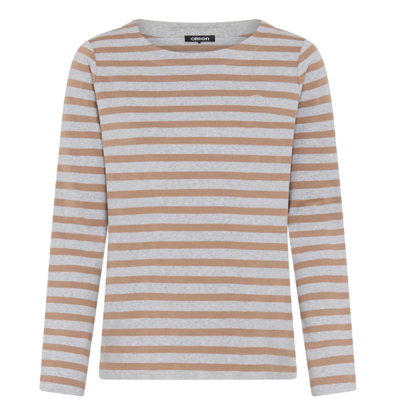 Mountain Resort Hazelnut Striped Long Sleeve Top | 11105503, Size: 10