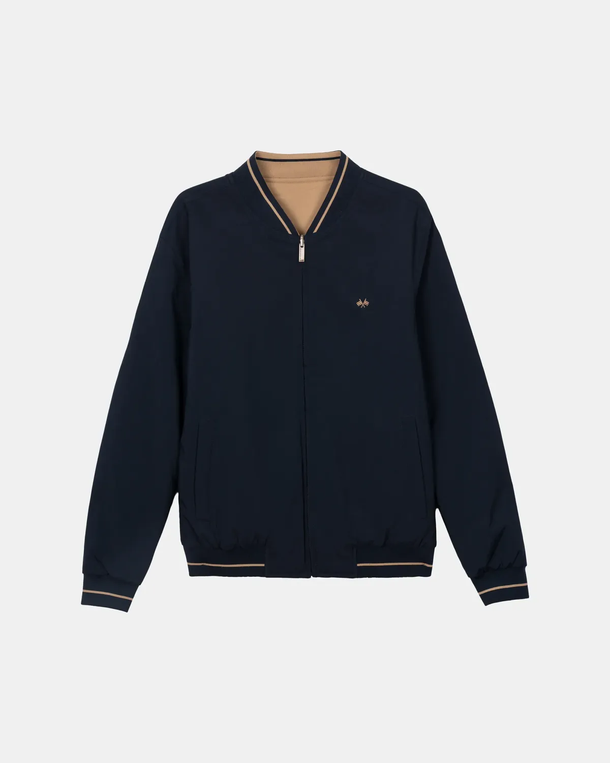 Boy's Navy|Camel Reversible Jacket, Size: 10Y, Style: 624490646T07