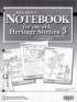Heritage Studies Student Notebook Grd 3 2nd Edition