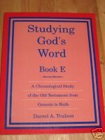 Studying Gods Word Book E Teacher Manual