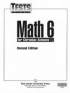 Math 6 Tests 2nd Edition