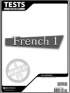 French 1 Test Pack Answer Key 2nd Edition (9th - 12th Grade)