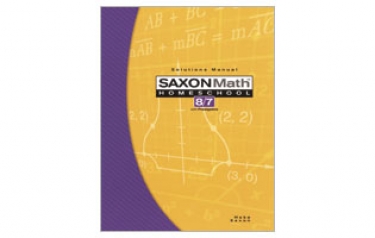 Saxon Math 87 Solutions Manual Third Edition (7th Grade)