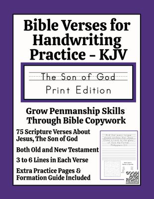 Bible Verses for Handwriting Practice KJV - PRINT