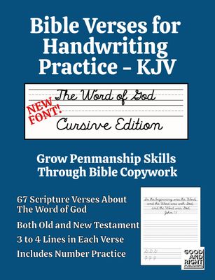 KJV Bible Verses for Handwriting Practice -The Word of God -CURSIVE