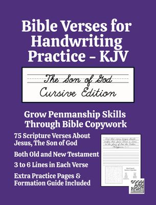 KJV Bible Verses for Handwriting Practice -Son of God -CURSIVE