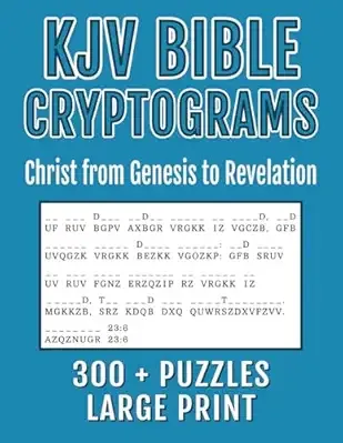 KJV Bible Cryptograms Large Print: Christ from Genesis to Revelation
