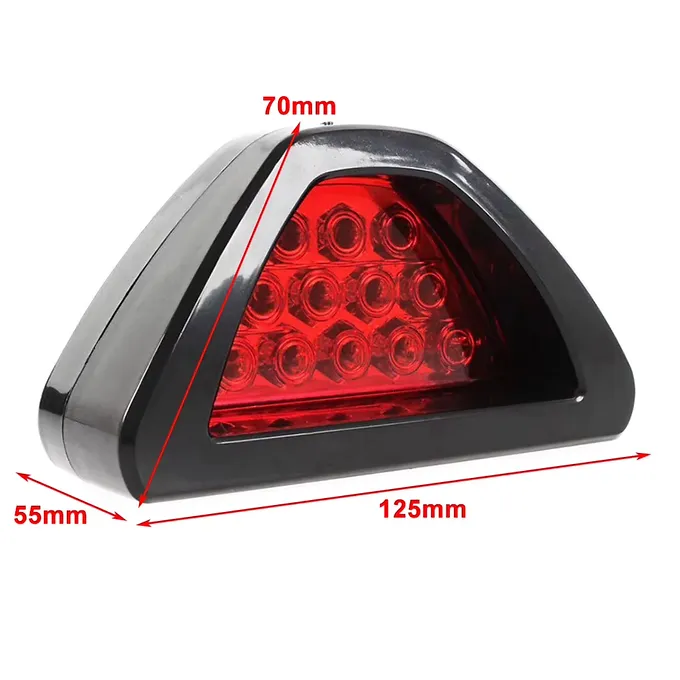 F1 FORMULA LEDLİ ÜÇGEN ÇAKAR LAMBA KIRMIZI 12V