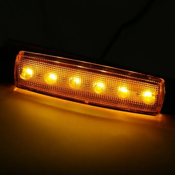 12V 6 Ledli İnce Sarı Parmak Lamba